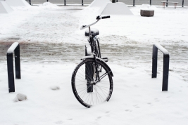 Rower-w-sniegu